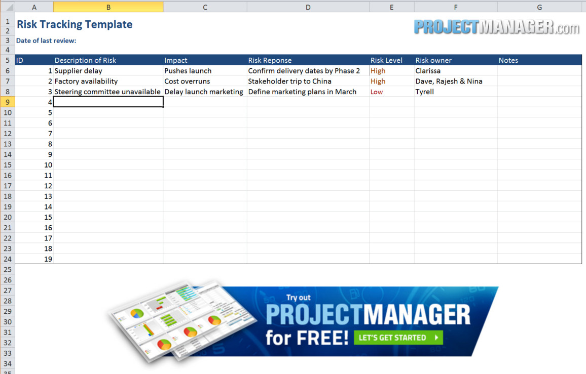 Microsoft excel project management templates free